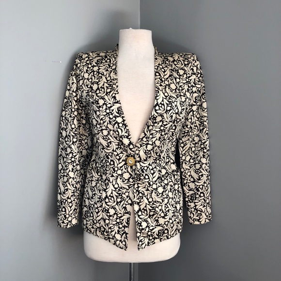 Escada by Margaretha Ley print blazer size 34/ 2 - Picture 1 of 8